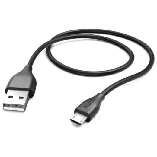 Lade-/Datenkabel Micro-USB 1.5M für Smartphones und Tablets schwarz Hama