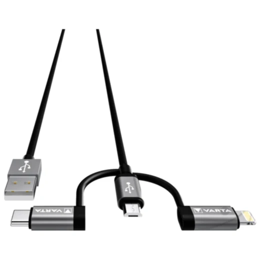Ladekabel 3-in-1 2 m Varta USB A - C/Micro/Lightning_0