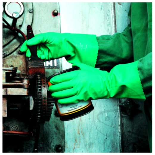 Arbeitshandschuhe Nitril grün Größe 11 für Chemikalienschutz_0