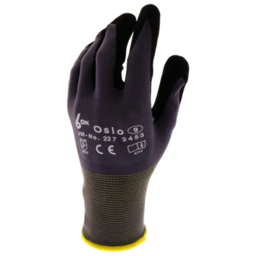 Arbeitshandschuhe 6ON OSLO Größe 9 Nitril-Beschichtung