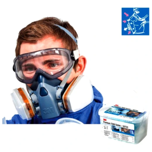 3M™ Premium Lackiermasken-Set 7500 A2/P3 für M