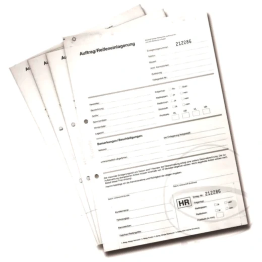 Reifeneinlagerungsformulare BLOCK M - 25 Blatt_0