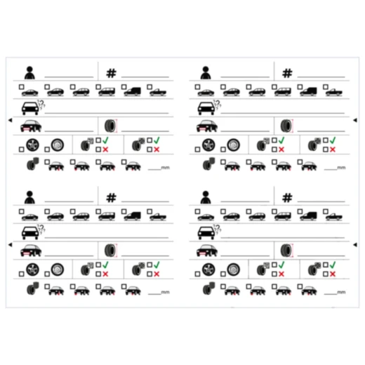 Ersatzetiketten 100 Stück für Rad-/Reifenanhänger_0