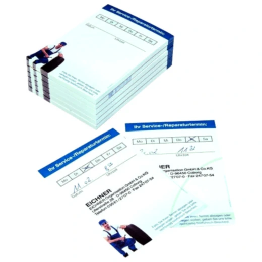 Terminzettel für Service-Reparaturen 5 Stück