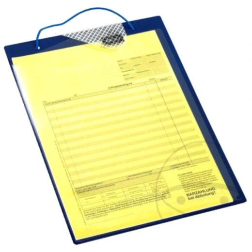 Auftragstasche A4 Blau mit Schlüsselfach 10 Stück