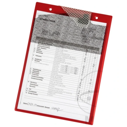 Auftragstasche A4 rot mit Schlüsselfach 10 Stück