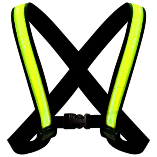 Easypix Streetglow LED Weste für Fahrräder und Motorradfahrer L/XL