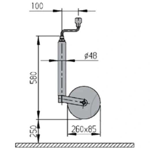 Stützrad 48 mm 260X85 für AL-KO_0