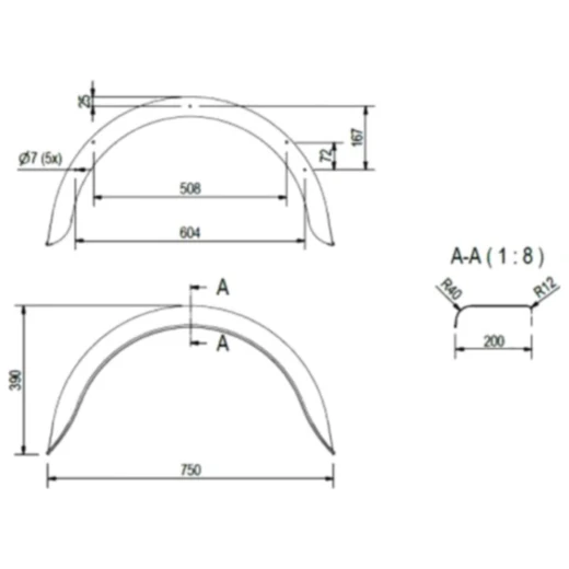 Einachs-Kotflügel für PKW-Anhänger_0