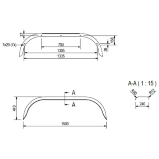 Doppelachskotflügel für PKW-Anhänger_0