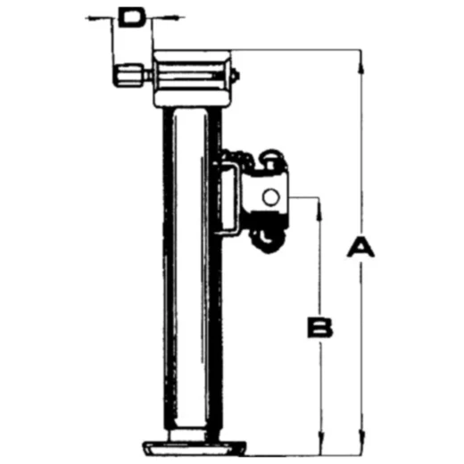 Stützfuß verzinkt 60mm Sechskant 280mm_0