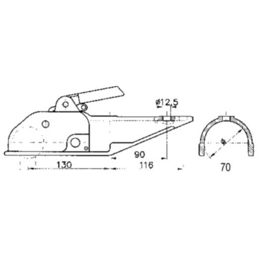 Kupplungskugel für Deichsel 70 mm 3000 kg_0