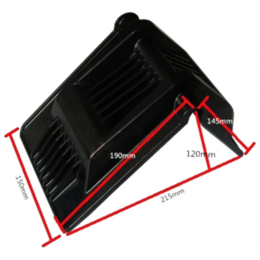 Kantenschutzecke XXL 6ON für Motorräder schwarz 190/150/145 mm