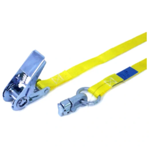 Zurrgurt 25 mm/0.5+4.5 Meter mit Ratsche für Airline Gelb