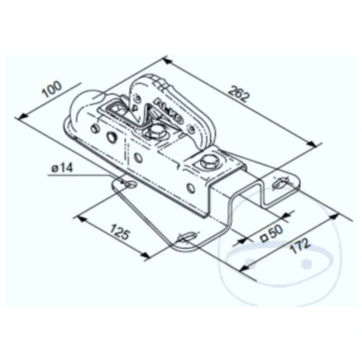 Kugelkopfkupplung für ungebremste Anhänger bis 750 kg 3380618_0