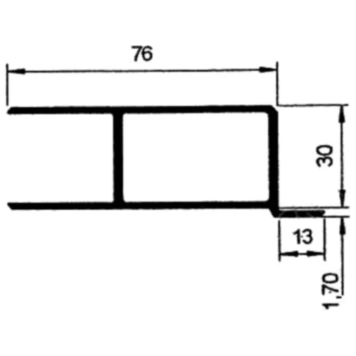 Aluverschluss für Bordwände links 300 mm mit Anschlag_0