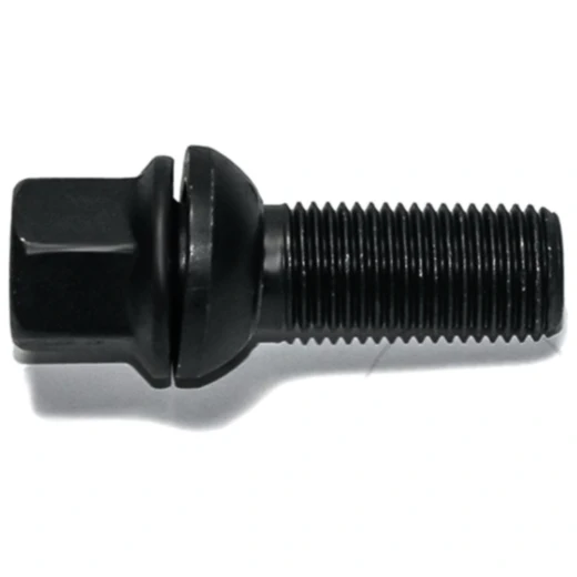 Radschraube M14x1.5 mit Kugelbund 17 mm in Schwarz