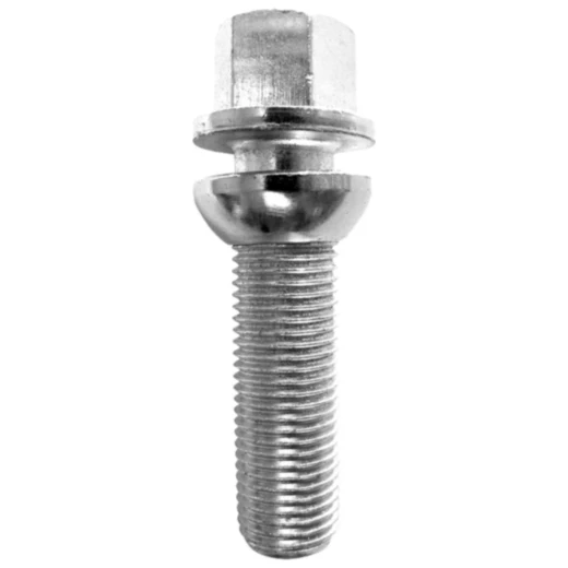 Radschraube M14 x 1,5 x 27 Kugelbund 17 silber für Motorräder