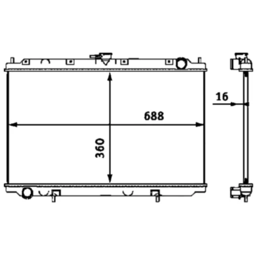 Kühler ID MQ 8578394 LAEUF für Motorräder 1124