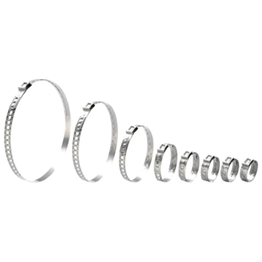 Lochbandklemmen Dual Hook für Motorräder 24.5 mm Packung 10 Stü