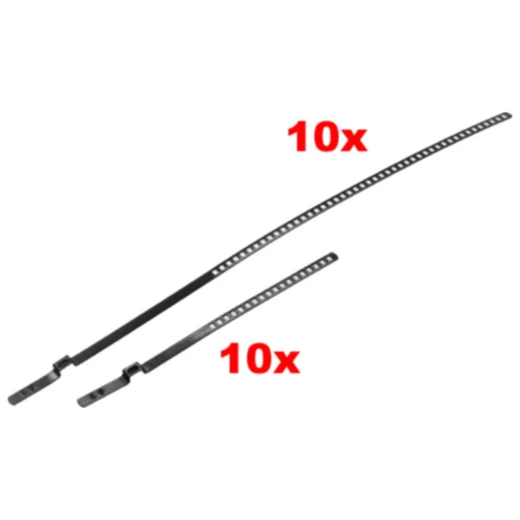 Lochbandklemmen-Set für PKW und leichte Nutzfahrzeuge 25-50 mm, 20 Stück