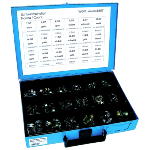 SCHLAUCHSCHELLEN Sortiment schwarz 8607 für Motorräder