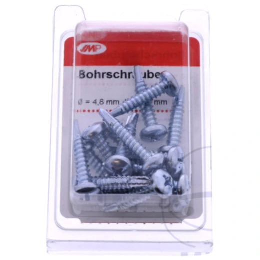 Bohrschraube 4.8X25 galvanisch verzinkt Packung 16 Stück