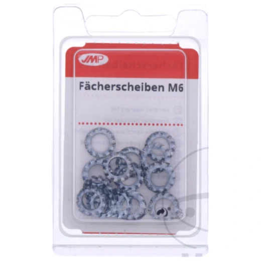 Fächerscheibe M6 für Motorrad, Packung 20 Stück