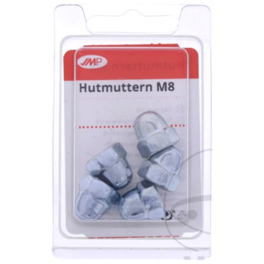 JMP Hutmutter M8 verzinkt DIN1587 - Packung 5 Stück