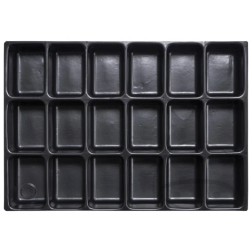 INLETTSEINSATZ 18-FACH MIT ABGERUNDETEN KUNSTSTOFFEINSÄTZEN