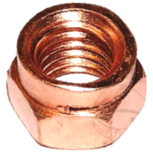 Kupfer-Mutter M10 SW14 x 1,25 für Motorräder - Packung mit 100 Stück