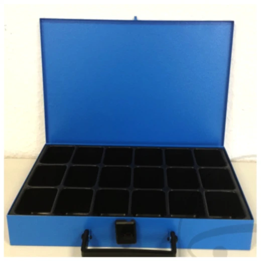 Sortimentskasten 18 Fächer leer blau