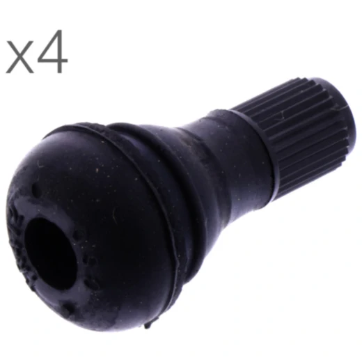 Gummiventil TR412 11,3 mm für Pkw/Motorrad, Packung 4 Stück