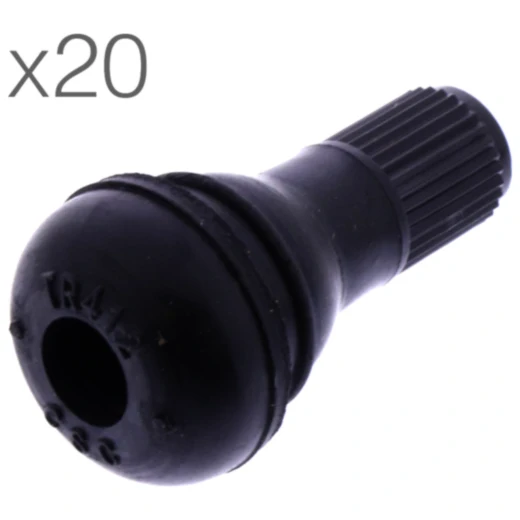 Gummiventil TR412 11,3 mm für Pkw und Motorrad - Packung 20 Stück