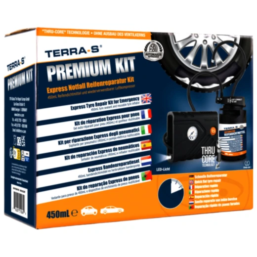 TERRA-S Premium Reifenpannen Kit 450ML