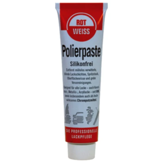 Rot-Weiss Polierpaste für Motorradlackpflege 100 ml