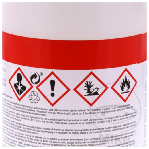 JMC Pumpsprayflasche für Bremsenreiniger mit Viton-Dichtung 1L