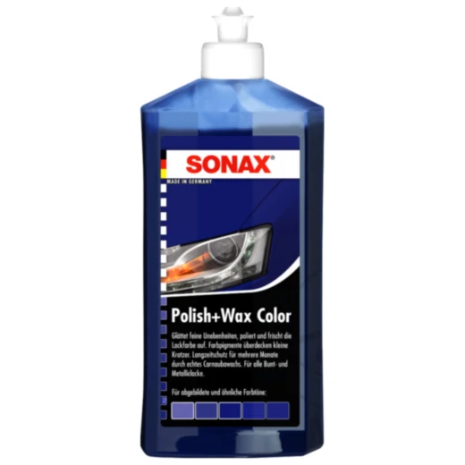 Polish & Wax Color 500 ml NANO blau für Motorradlacke