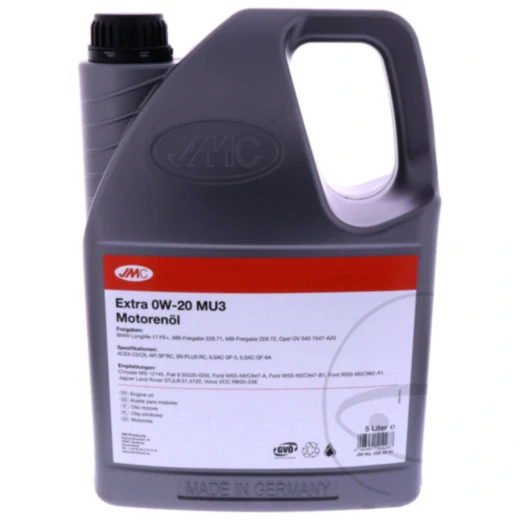 JMC Motorenöl Extra 0W-20 MU3 für BMW und Mercedes