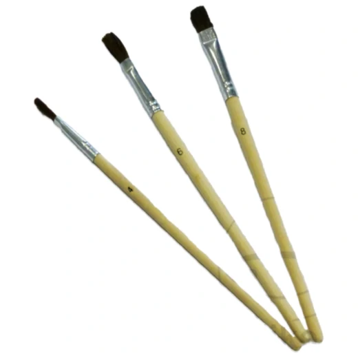 Pinselset für Ausbesserungen 3-teilig Feinhaar Größen 4-6-8 mm