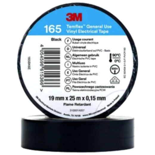 Isolierband 165 19 mm X 25 Meter schwarz für Motorräder