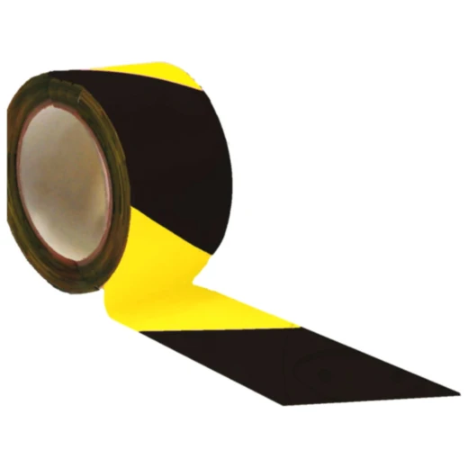Warnmarkierungsband selbstklebend gelb/schwarz 66m x 60mm