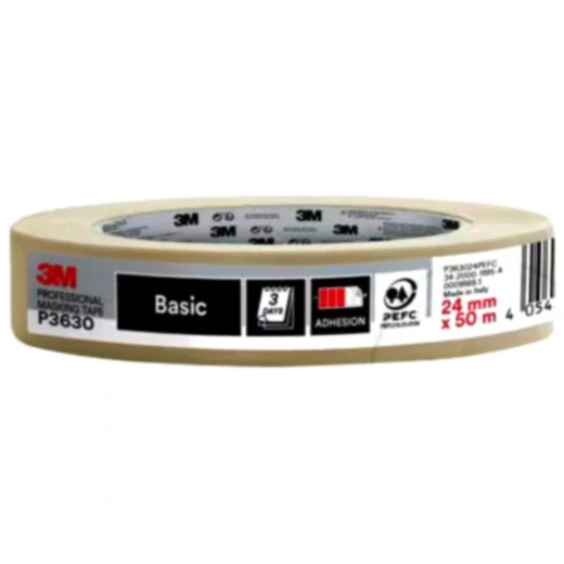 3M™ Malerkreppband P3630 für glatte Oberflächen 24 mm x 50 m