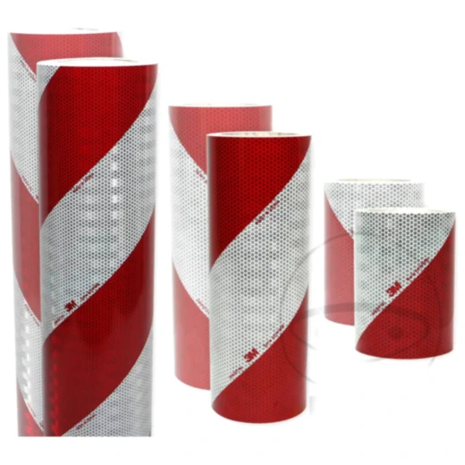 Reflektierende Warnmarkierung 140MMX9M ROL links + rechts rot/w