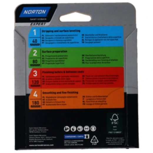 Schleifscheiben 8 Loch K80 für Universal, 5 Stück 125 mm A203F