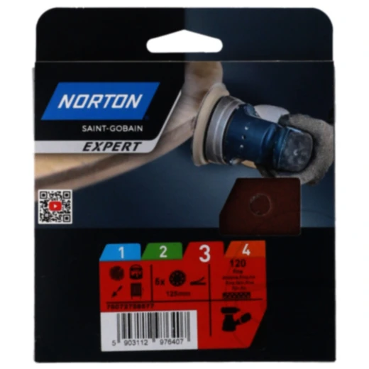 Norton Expert Schleifscheiben K120 8 Loch 125 mm