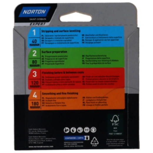 Schleifscheiben 8 Loch K80 für Universal, 5 Stück 125 mm A203F