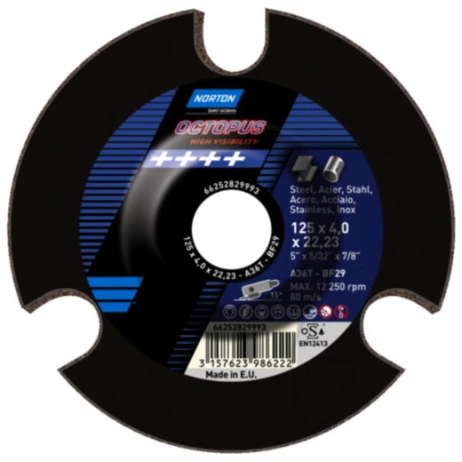 Norton OCTOPUS Schruppscheibe 125 mm K60