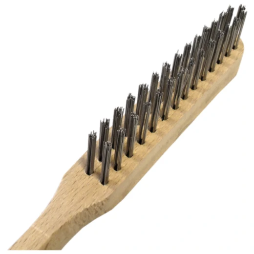 Handbürste 2-reihig aus Buchenholz