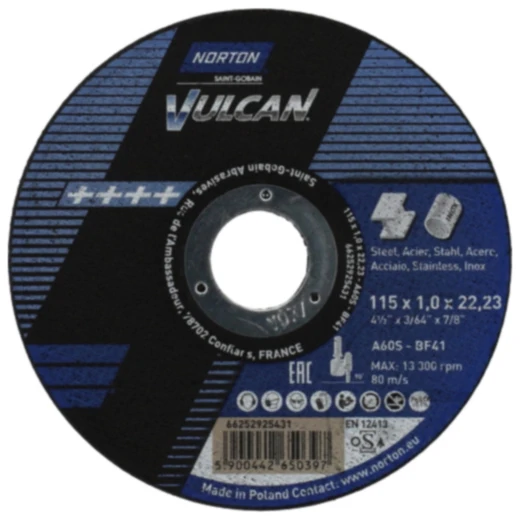 Trennscheibe 115x1.0 Metall - NORTON VULCAN Alternative